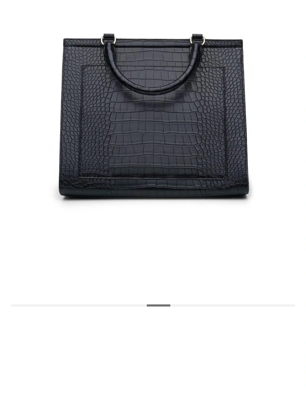 Modern Picnic Croc-Embossed Top-Handle Satchel-Espresso Brown-The Large Luncher
